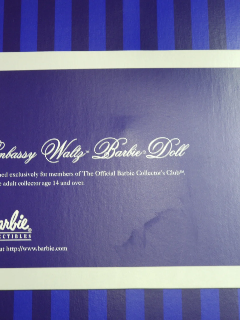 NRFB MIB 1998 Embassy Waltz Barbie Members Choice Third Edition #22836